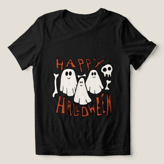 Happy Halloween Tri-Blend Shirt (Design voorkant)