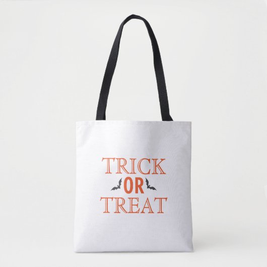 Happy Halloween Trick or treat Bats Tote Bag (Voorkant)