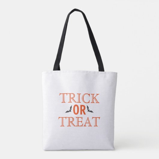 Happy Halloween Trick or treat Bats Tote Bag (Achterkant)