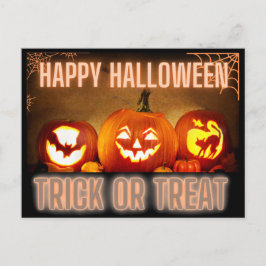 HAPPY HALLOWEEN TRICK OR TREAT BRIEFKAART