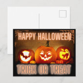 HAPPY HALLOWEEN TRICK OR TREAT BRIEFKAART (Voorkant / Achterkant)