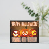 HAPPY HALLOWEEN TRICK OR TREAT BRIEFKAART (Staand voorkant)