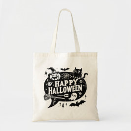 Happy Halloween Trick or treat Canvas tas