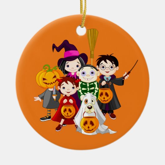 Happy Halloween Trick or treat Children Keramisch Ornament (Voorkant)