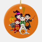 Happy Halloween Trick or treat Children Keramisch Ornament (Achterkant)