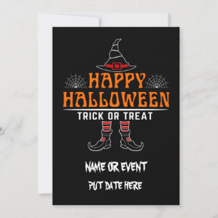 happy halloween trick or treat editable kaart