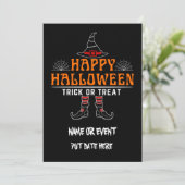 happy halloween trick or treat editable kaart (Staand voorkant)