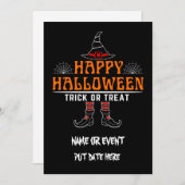 happy halloween trick or treat editable kaart (Voorkant / Achterkant)
