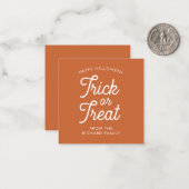 Happy Halloween Trick or treat gepersonaliseerd Notitiekaartje (Voorkant / Achterkant in situ)