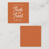 Happy Halloween Trick or treat gepersonaliseerd Notitiekaartje (Voorkant / Achterkant)