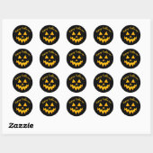 Happy Halloween Trick or treat Ggloed Pumpkin Ronde Sticker (Vel)
