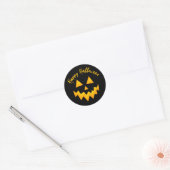Happy Halloween Trick or treat Ggloed Pumpkin Ronde Sticker (Envelop)