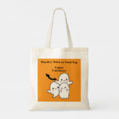 Happy Halloween Trick or treat Ghost Bats Tote Bag (Achterkant)