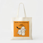 Happy Halloween Trick or treat Ghost Bats Tote Bag (Voorkant)