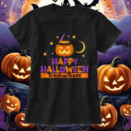 Happy Halloween Trick or treat glimlachend pomkin  T-shirt