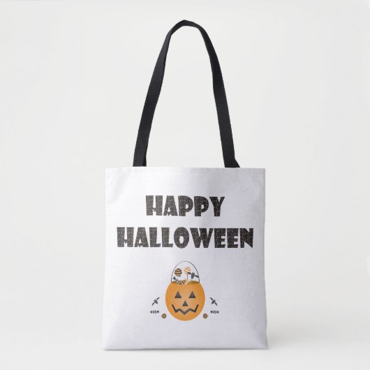Happy Halloween Trick or treat Jack O Lantern Tote Bag (Voorkant)