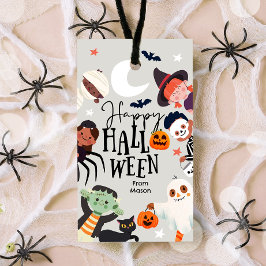 Happy Halloween Trick or treat Kinder Ghost Verjaa Cadeaulabel