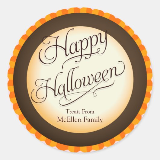 Happy Halloween Trick or treat Label (Voorkant)