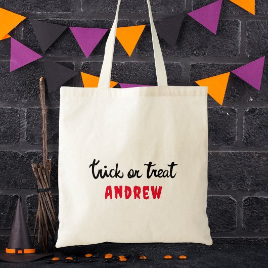Happy Halloween Trick or treat Modern Kinder Tote Bag