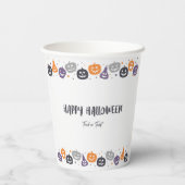 Happy halloween trick or treat papieren bekers (Achterkant)