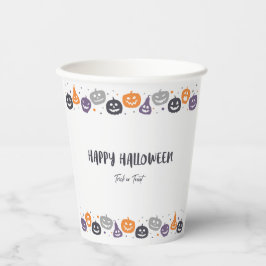 Happy halloween trick or treat papieren bekers