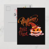 Happy Halloween Trick or treat Pumpkin Briefkaart (Voorkant / Achterkant)