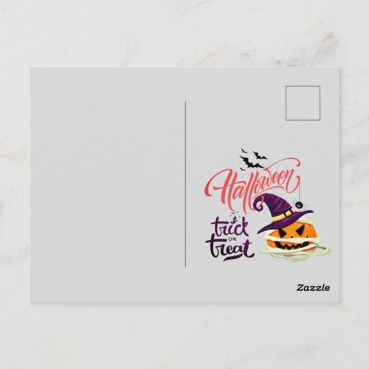 Happy Halloween Trick or treat Pumpkin Briefkaart (Achterkant)