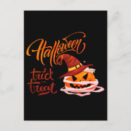 Happy Halloween Trick or treat Pumpkin Briefkaart