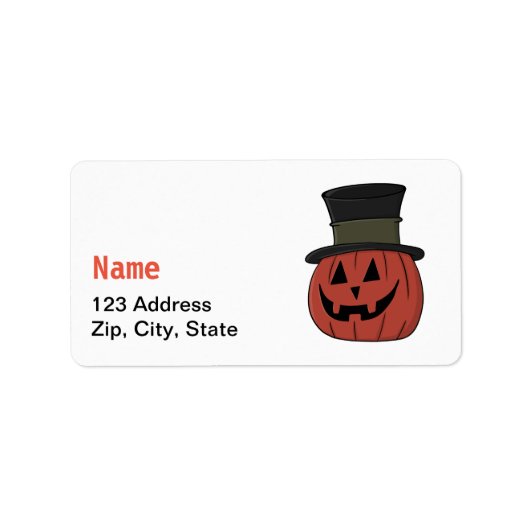 Happy Halloween Trick or treat Pumpkin Etiket (Voorkant)
