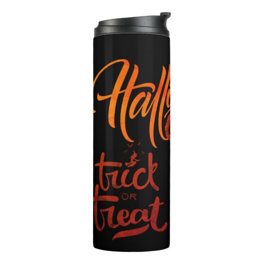 Happy Halloween Trick or treat Pumpkin Thermosbeker (Gedraaid links)