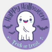 Happy Halloween Trick or treat Ronde Sticker (Voorkant)