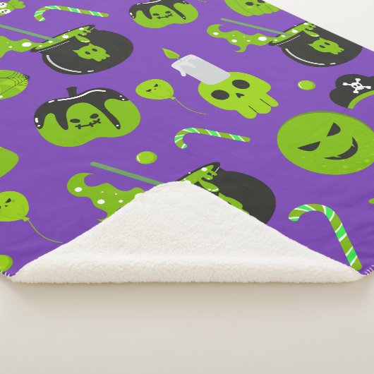 Happy Halloween Trick Or Treat  Sherpa Deken (3/4)