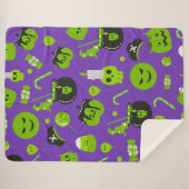 Happy Halloween Trick Or Treat  Sherpa Deken (Voorkant (horizontaal))