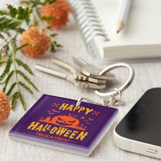 Happy Halloween, Trick or treat Sleutelhanger (Voorkant Rechts)