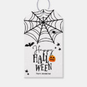 Happy Halloween Trick or treat Spiderweb Spooky Cadeaulabel (Voorkant)