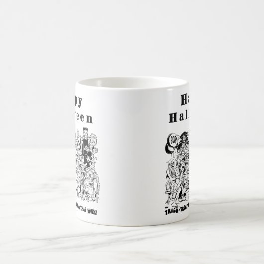 Happy Halloween Trick or treat Spooky Illustratie Koffiemok (Center)