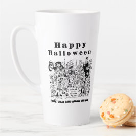 Happy Halloween Trick or treat Spooky Illustratie Latte Mok