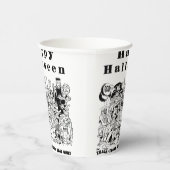 Happy Halloween Trick or treat Spooky Illustratie Papieren Bekers (Rechts)