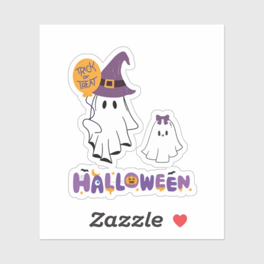 happy halloween trick or treat sticker (Vel)