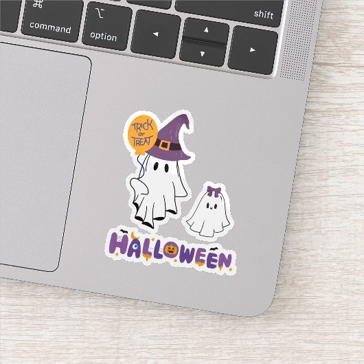 happy halloween trick or treat sticker (Detail)