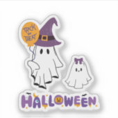 happy halloween trick or treat sticker (Voorkant)