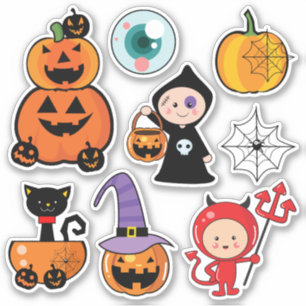  Happy Halloween  Trick or treat Sticker