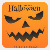 Happy Halloween Trick or treat Vierkante Sticker (Voorkant)