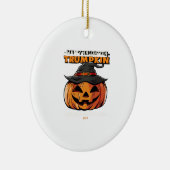 Happy Halloween Trumpkin Classic Keramisch Ornament (Rechts)