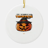 Happy Halloween Trumpkin Classic Keramisch Ornament (Voorkant)