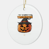 Happy Halloween Trumpkin Classic Keramisch Ornament (Links)