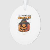 Happy Halloween Trumpkin Classic Ornament (voorkant)