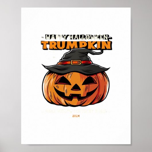 Happy Halloween Trumpkin Classic Poster (Voorkant)