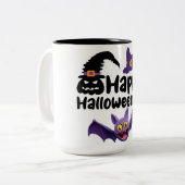Happy Halloween Tweekleurige Koffiemok (Voorkant links)