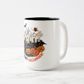 Happy Halloween Tweekleurige Koffiemok (Voorkant rechts)